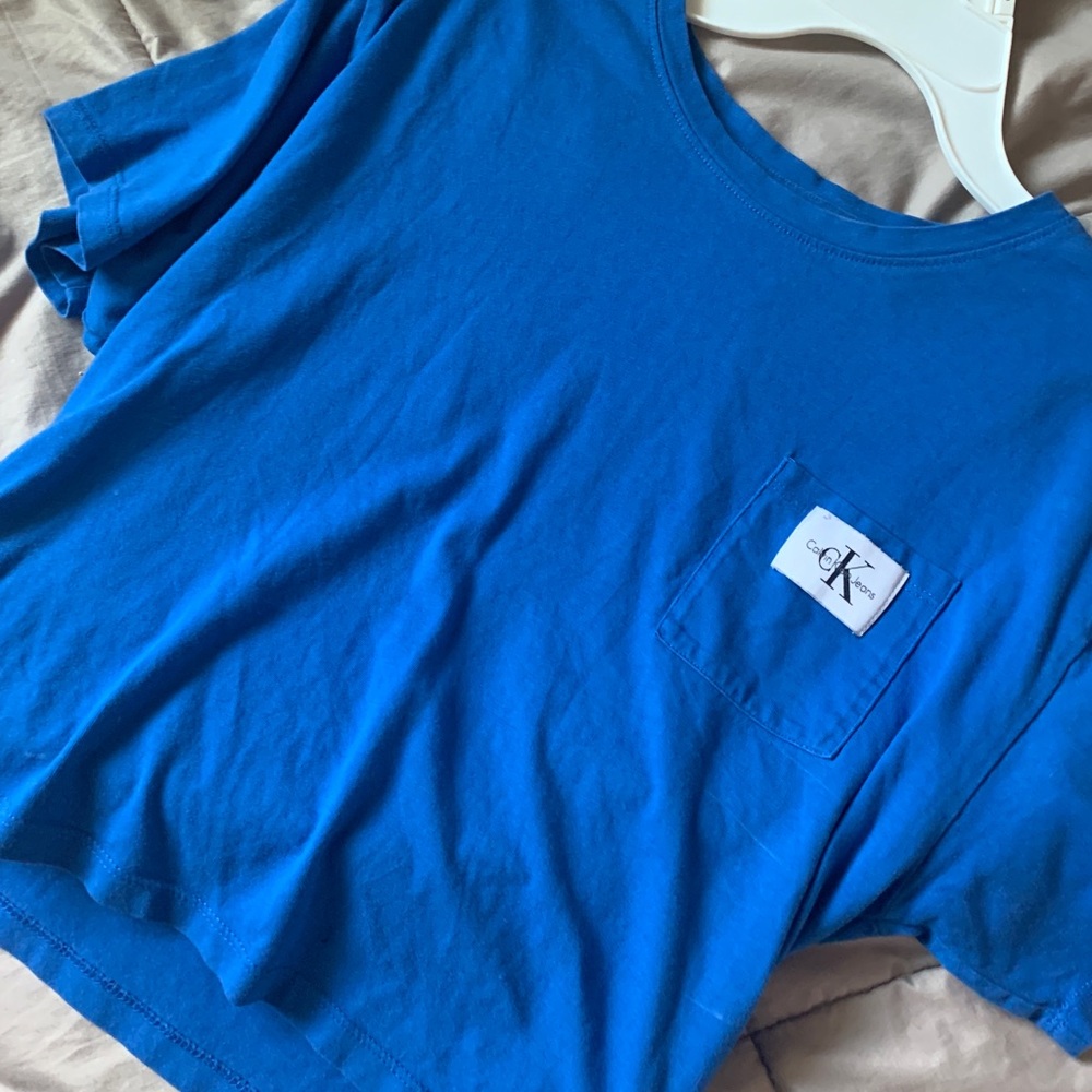 Calvin Klein Blue Crop Top